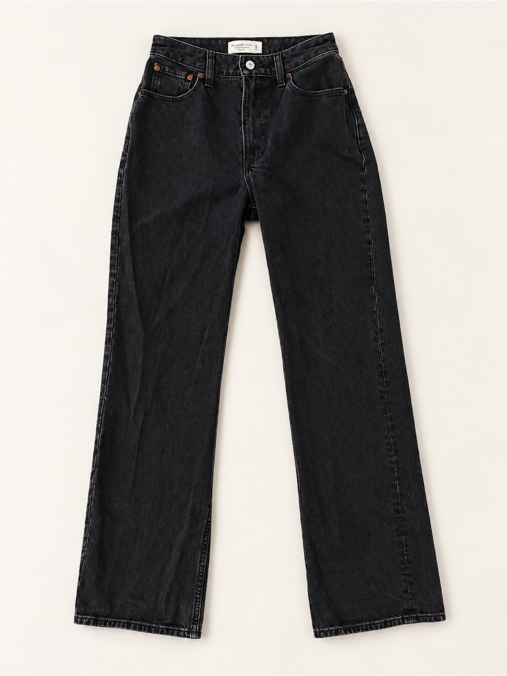 Abercrombie & Fitch Washed Black The 90s Relaxed High Rise Jeans 00/24